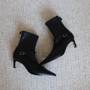 J Crew Stevie Buckle Leather Ankle Boots